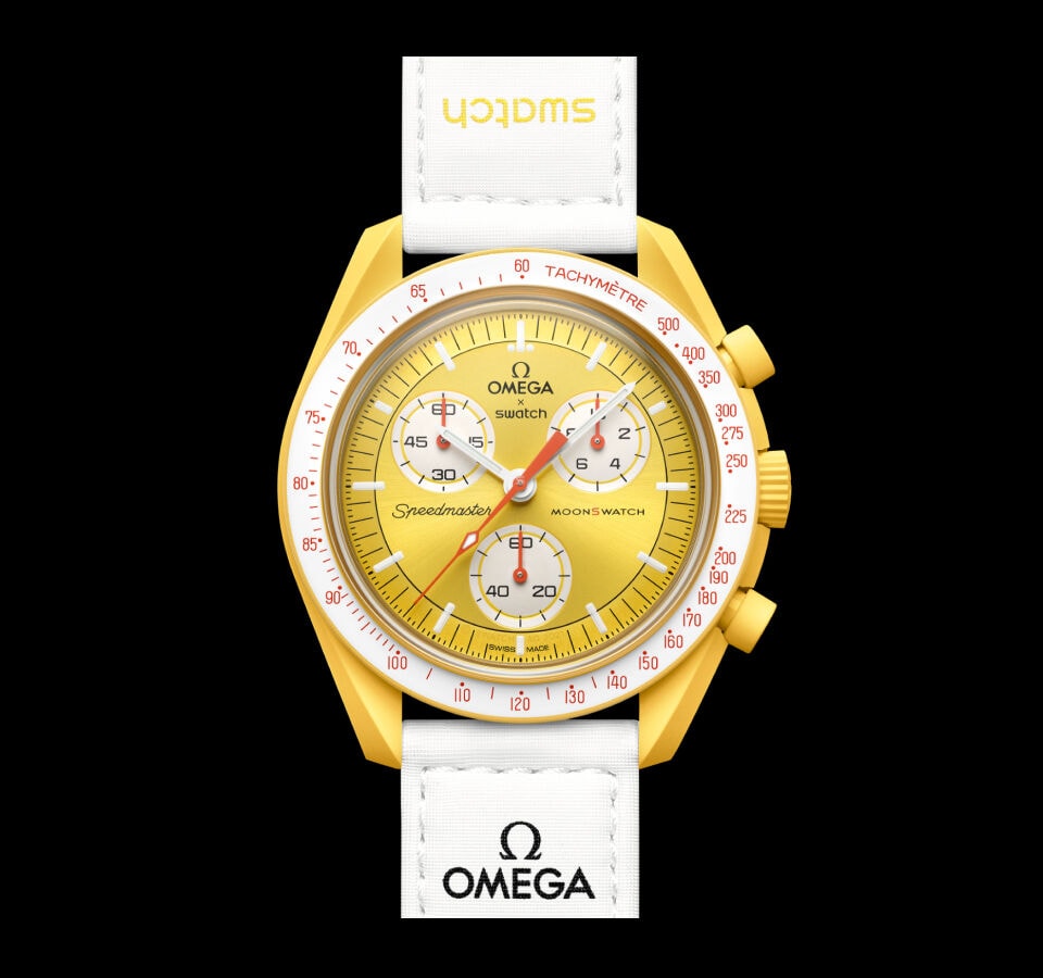 New SWATCH Omega Mission to Venus chronograph pink watch 2023 - 227021